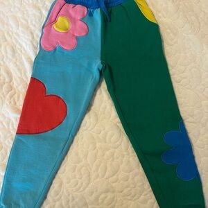 Mini Boden Multicolor Floral Kids Joggers 6Y, like new